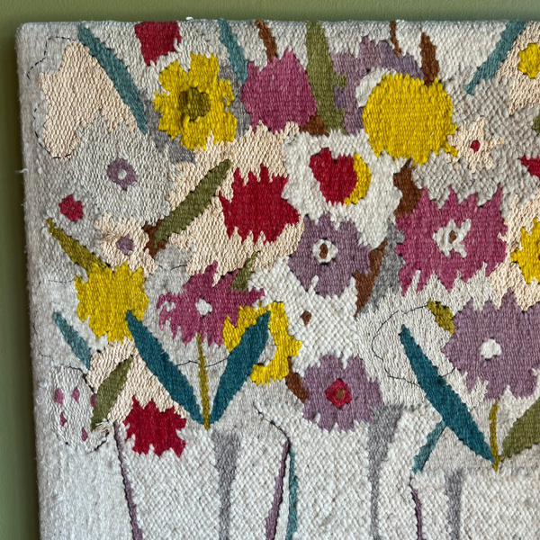 1970's Swedish Floral Tapestry - 22" x 34" tapestry CANDID HOME