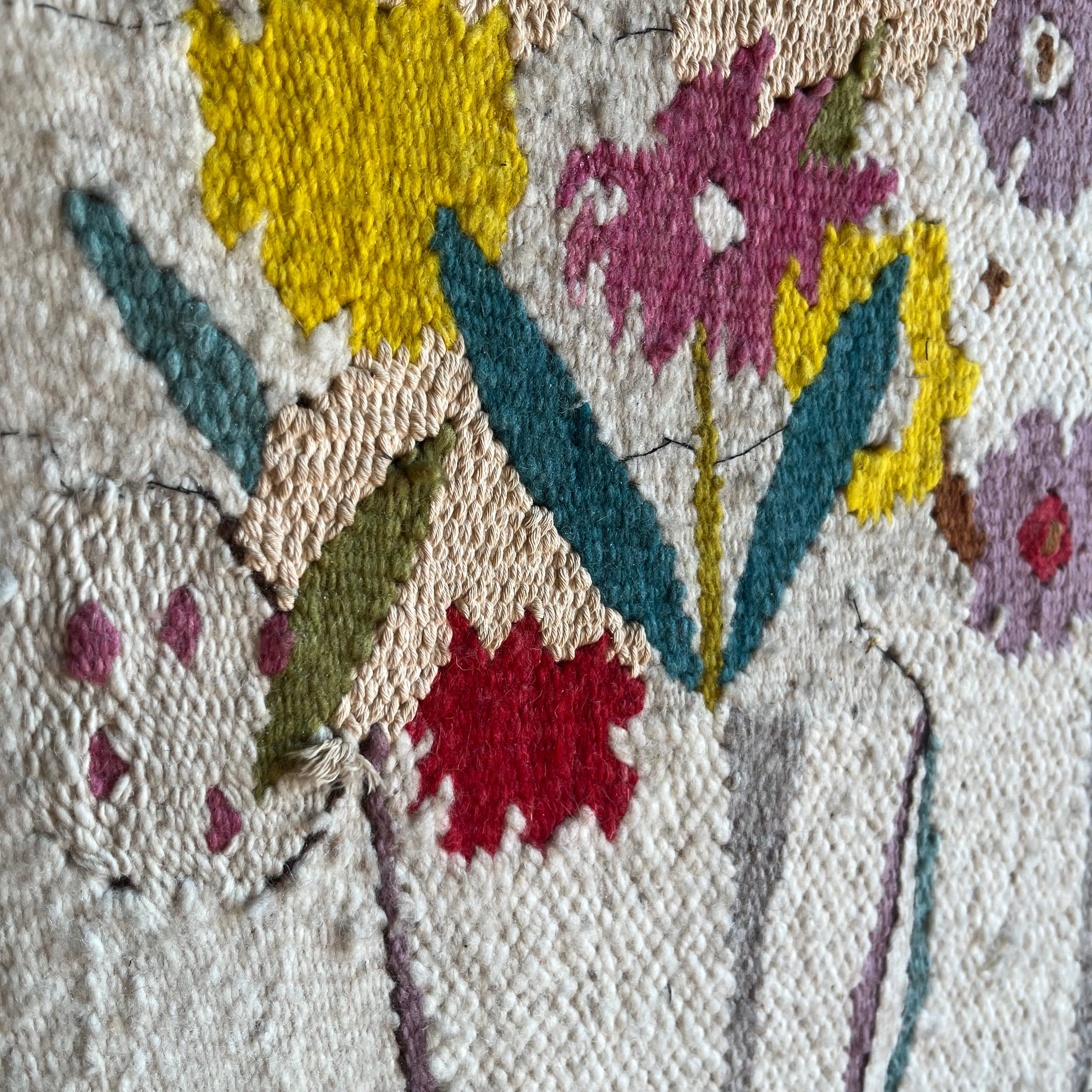 1970's Swedish Floral Tapestry - 22" x 34" tapestry CANDID HOME