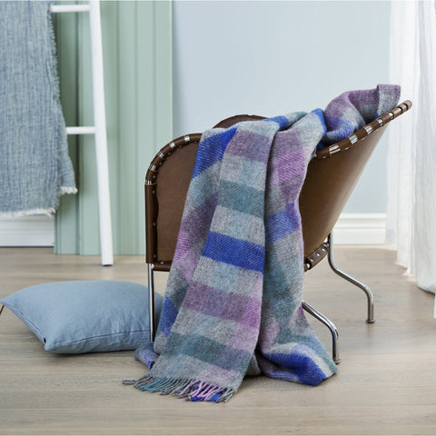 Klippan Plaid Wool Throw Blanket - 51" x 79" Throw Blankets valerie consign