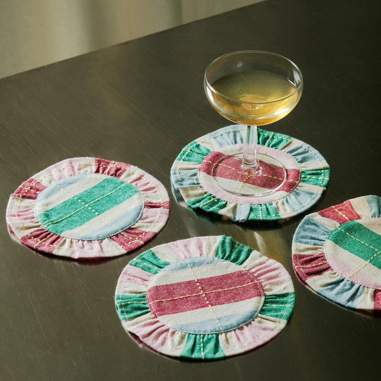 Ruffled Coaster Set by Tarta Gelatina coasters TARTA GELATINA