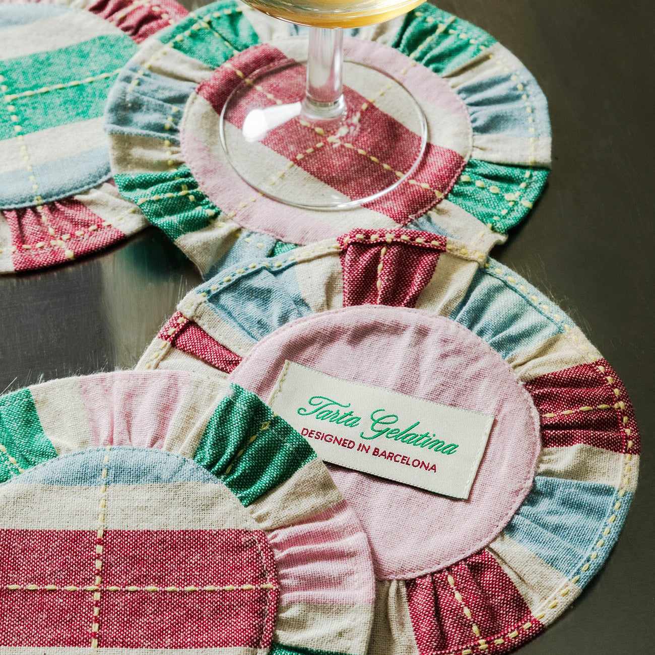 Ruffled Coaster Set by Tarta Gelatina coasters TARTA GELATINA