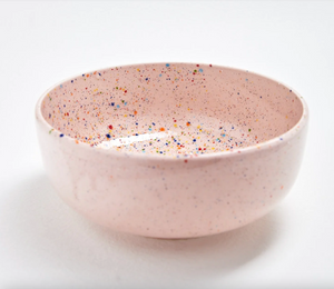 Speckled Ceramic Serving Bowl by Egg Back Home bowl egg back home Pink  