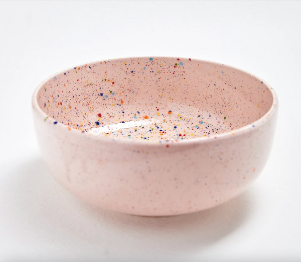 Speckled Ceramic Serving Bowl by Egg Back Home bowl egg back home Pink  