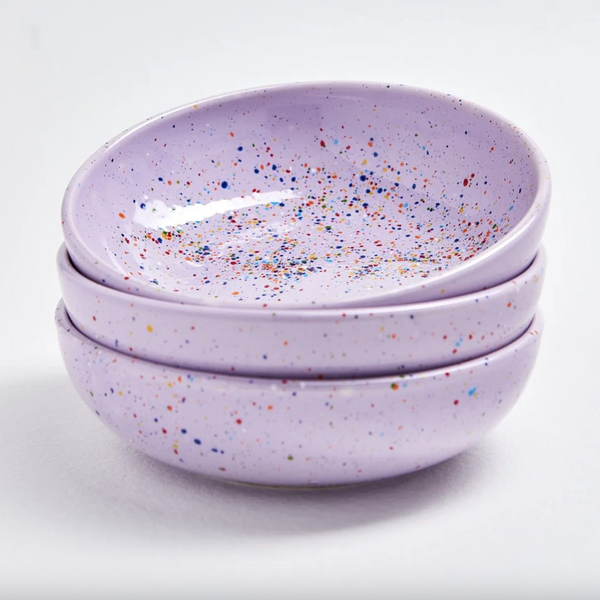 Speckled Ceramic Pasta Bowl by Egg Back Home bowl egg back home PURPLE  