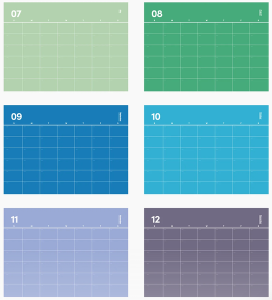 Spectrum Mini Flip Planner by Poketo Calendars, Organizers & Planners POKETO   