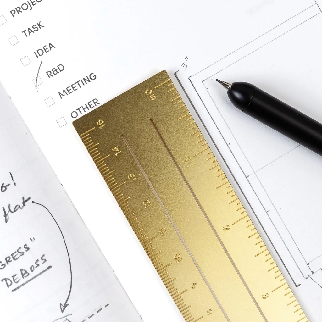 Brass Ruler Bookmark by Poketo bookmark POKETO   