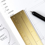 Brass Ruler Bookmark by Poketo bookmark POKETO   