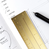 Brass Ruler Bookmark by Poketo bookmark POKETO   