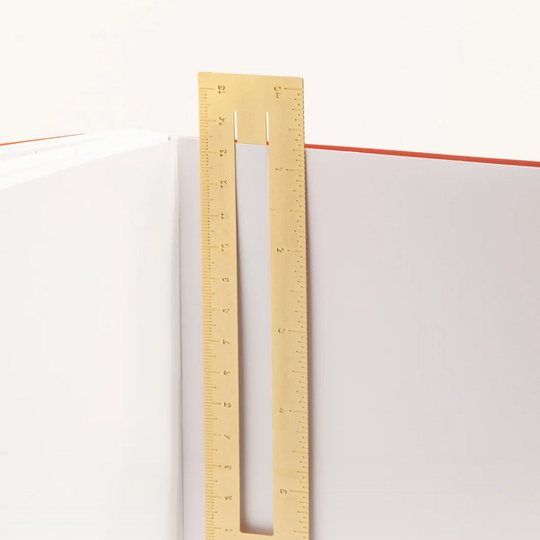 Brass Ruler Bookmark by Poketo bookmark POKETO   