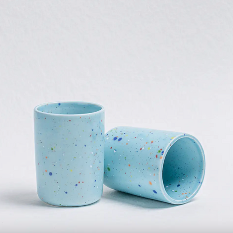 Speckled Ceramic Party Cup by Egg Back Home Ceramic Cups egg back home Blue  