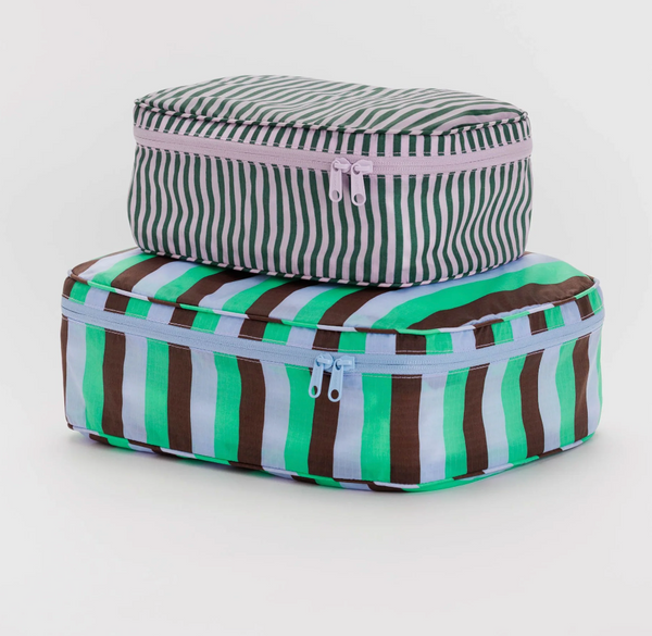 Packing Cube Set by Baggu Packing Organizers Baggu Vacation Stripe Mix  