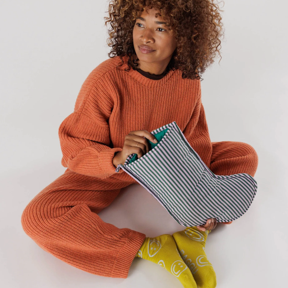 Baggu Holiday Stocking holiday stockings Baggu Lilac Candy Stripe  
