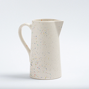 Speckled Ceramic Pitcher by Egg Back Home Ceramic Pitcher egg back home WHITE  