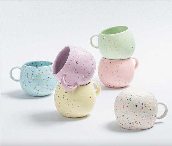Speckled Ceramic Ball Mugs by Egg Back Home - 500 ml Mugs egg back home   