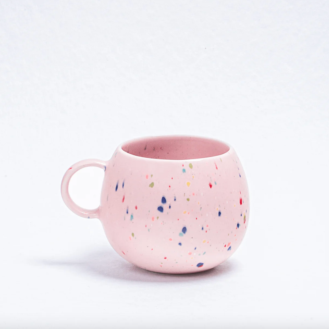 Speckled Ceramic Ball Mugs by Egg Back Home - 500 ml Mugs egg back home PINK  