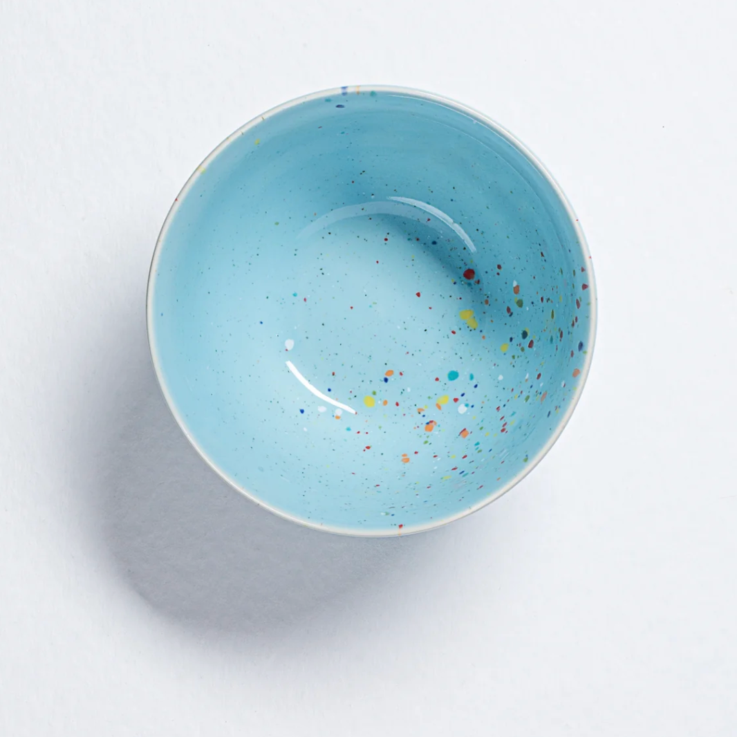 6" Speckled Ceramic Cereal Bowl by Egg Back Home bowl egg back home BLUE
