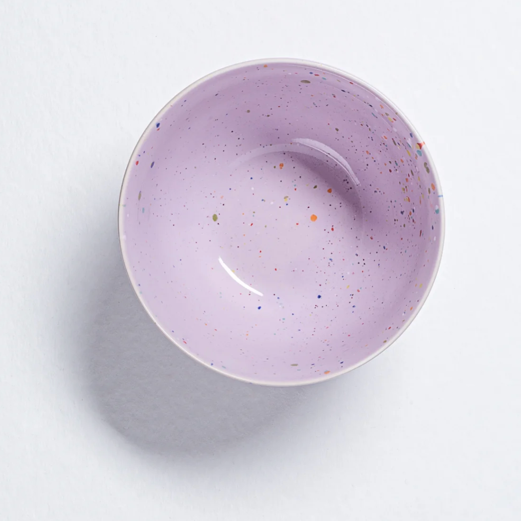 6" Speckled Ceramic Cereal Bowl by Egg Back Home bowl egg back home PURPLE