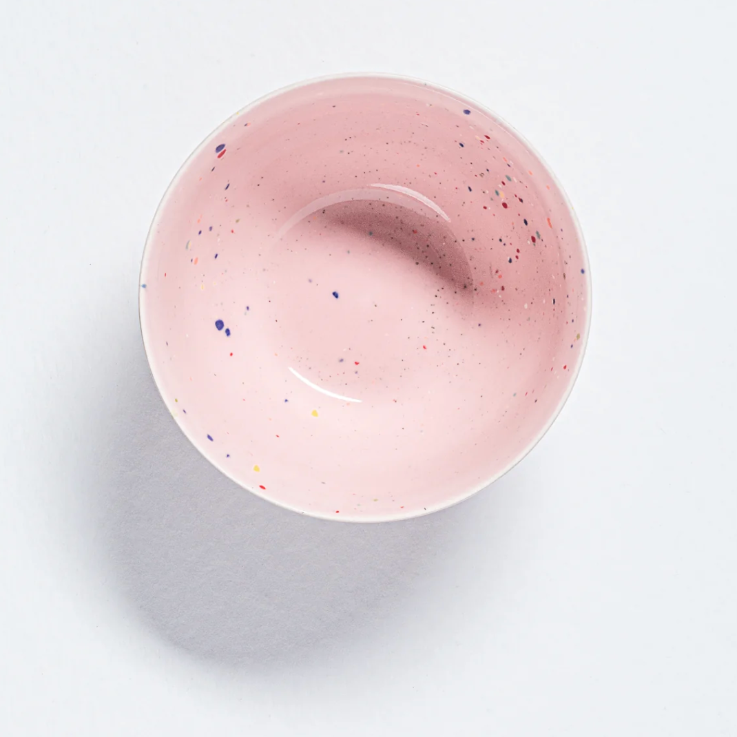 6" Speckled Ceramic Cereal Bowl by Egg Back Home bowl egg back home PINK