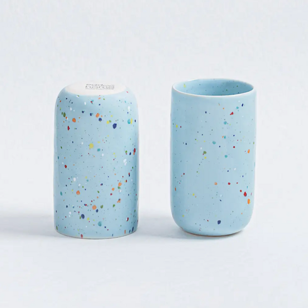 Tall Speckled Cup by Egg Back Home Ceramic Cups egg back home Blue  