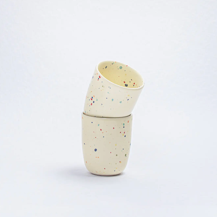 Medium Speckled Cup by Egg Back Home Ceramic Cups egg back home   