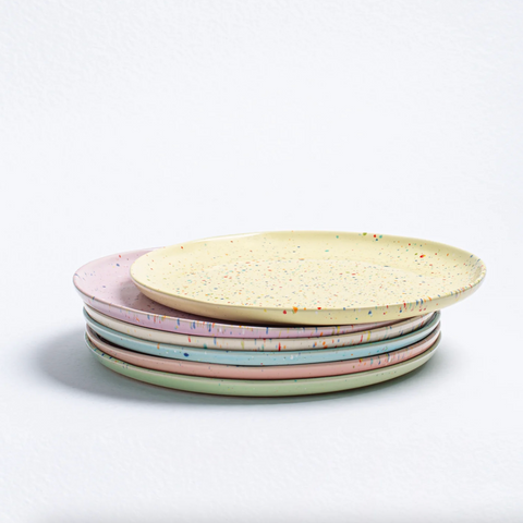 Speckled Ceramic Plates by Egg Back Home - Bread, Salad + Dinner Sizes plates egg back home   