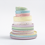 Speckled Ceramic Plates by Egg Back Home - Bread, Salad + Dinner Sizes plates egg back home   