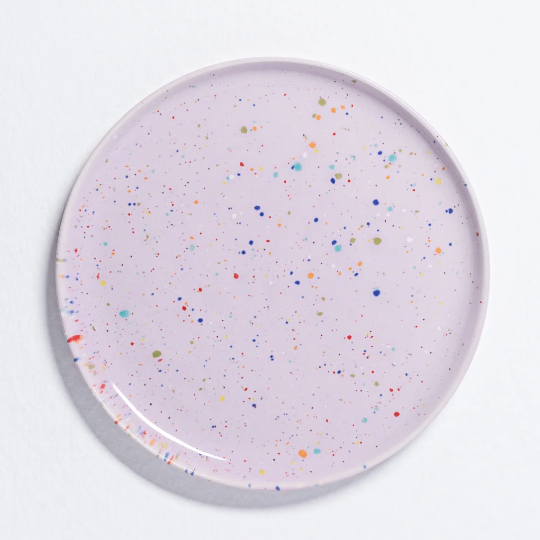 Speckled Ceramic Plates by Egg Back Home - Bread, Salad + Dinner Sizes plates egg back home Purple Salad 9"  