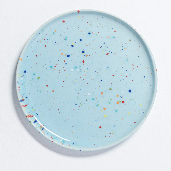 Speckled Ceramic Plates by Egg Back Home - Bread, Salad + Dinner Sizes plates egg back home Blue Salad 9"  