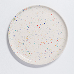 Speckled Ceramic Plates by Egg Back Home - Bread, Salad + Dinner Sizes plates egg back home White Salad 9"  