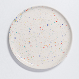 Speckled Ceramic Plates by Egg Back Home - Bread, Salad + Dinner Sizes plates egg back home White Salad 9"  