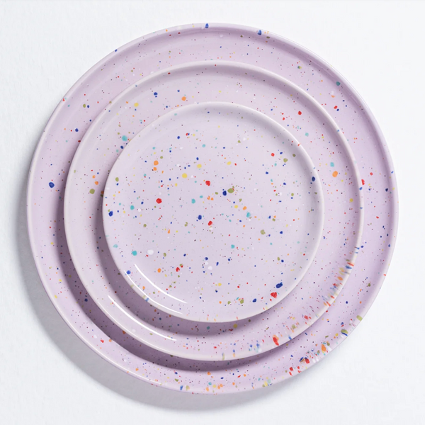 Speckled Ceramic Plates by Egg Back Home - Bread, Salad + Dinner Sizes plates egg back home Purple Bread 6.5"  