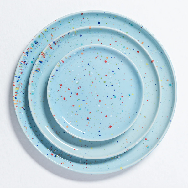 Speckled Ceramic Plates by Egg Back Home - Bread, Salad + Dinner Sizes plates egg back home Blue Bread 6.5"  