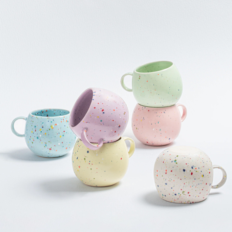 Speckled Ceramic Ball Mugs by Egg Back Home - 500 ml Mugs egg back home   