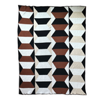 "Totem" Recycled Cotton Throw by Happy Habitat Blankets Happy Habitat Cinnamon  