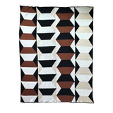 "Totem" Recycled Cotton Throw by Happy Habitat Blankets Happy Habitat Cinnamon  