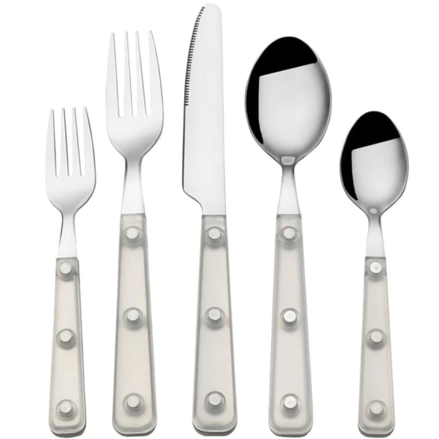 Translucent Flatware Set by Mikasa Kitchen Tools & Utensils CANDID HOME Clear  