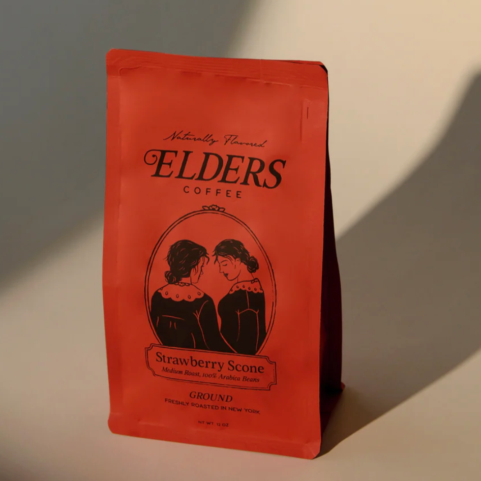 Elders Coffee - 12oz Medium Roast Kitchen + Bar CANDID HOME Strawberry Scone  