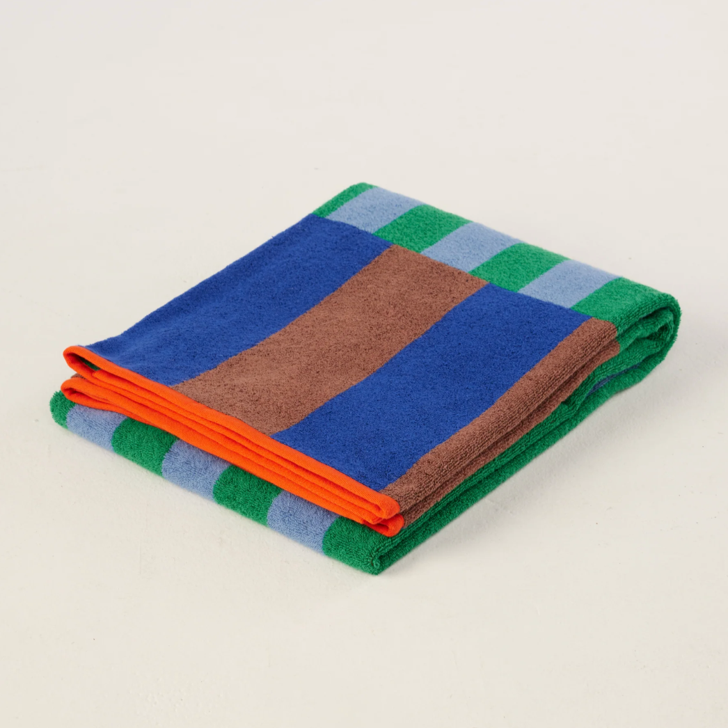 OOKIOH Beach Towel beach towel ookioh Galle: Blue/Brown/Green  