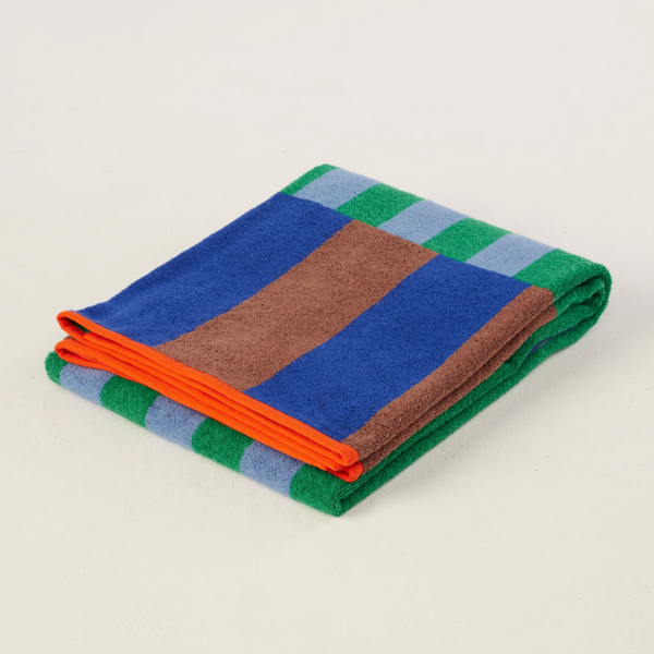 OOKIOH Beach Towel  CANDID HOME Galle: Blue/Brown/Green  