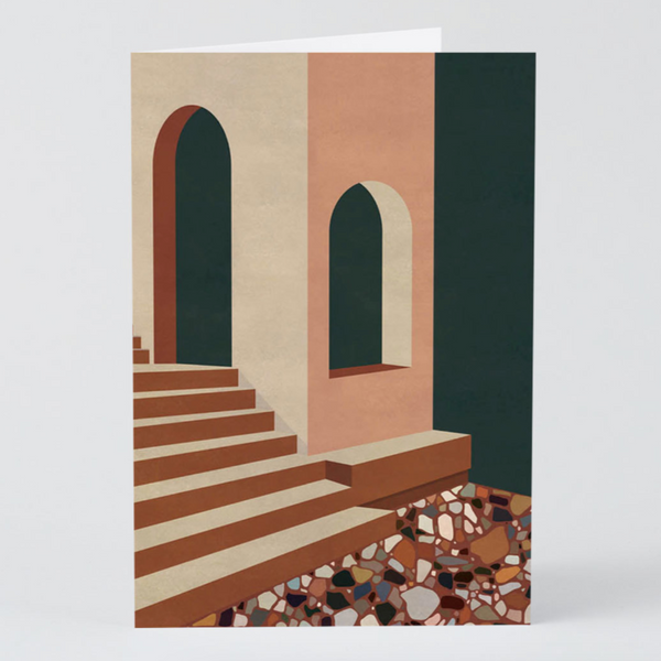 Wrap Magazine Art Cards - Blank Inside Artwork CANDID HOME Terracotta Terrazzo  
