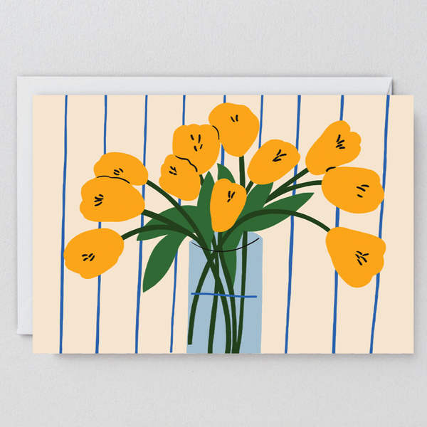 Wrap Magazine Art Cards - Blank Inside Artwork CANDID HOME Tulips  