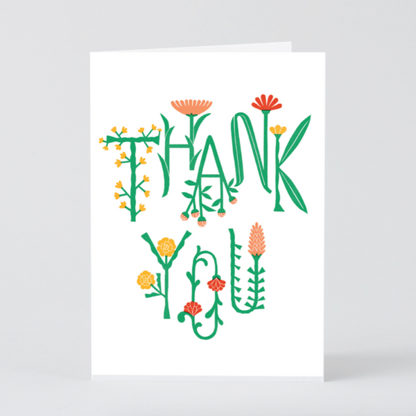 Wrap Magazine Greeting Cards - Blank Inside Artwork CANDID HOME Thank You Plants  