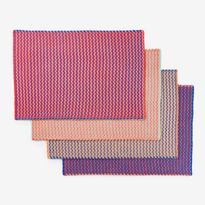 "Dashes" Knit Placemat Set by Verloop placemat Verloop HOT PINK // OJ // PURPLE  