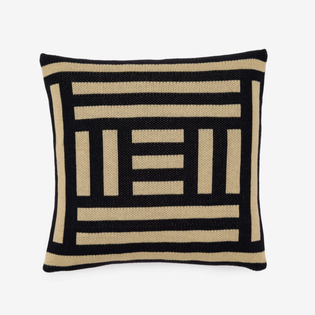 "Columns" Pillow Cover By Verloop Pillowcases & Shams Verloop Black + Tan