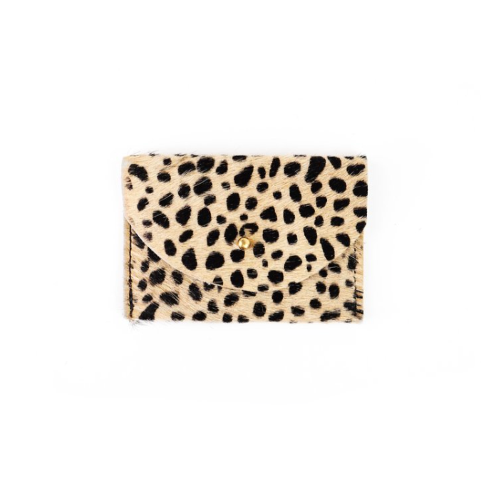 Cardholder by Primecut cardholder PRIMECUT Tiny Spotted Cowhide  