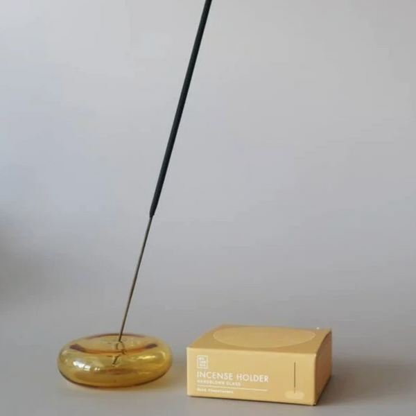 Bubble Incense Holder by Botanica INCENSE HOLDER BOTANICA Gold Glass  