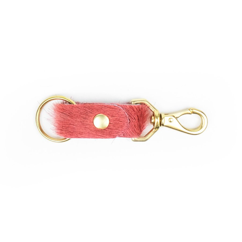 Cowhide Keychain by Primecut keychain PRIMECUT Lychee Cowhide  