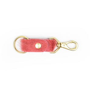 Cowhide Keychain by Primecut keychain PRIMECUT Lychee Pink Cowhide