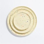 Speckled Ceramic Plates by Egg Back Home - Bread, Salad + Dinner Sizes plates egg back home Yellow Bread 6.5"  