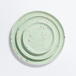 Speckled Ceramic Plates by Egg Back Home - Bread, Salad + Dinner Sizes plates egg back home Green Bread 6.5"  